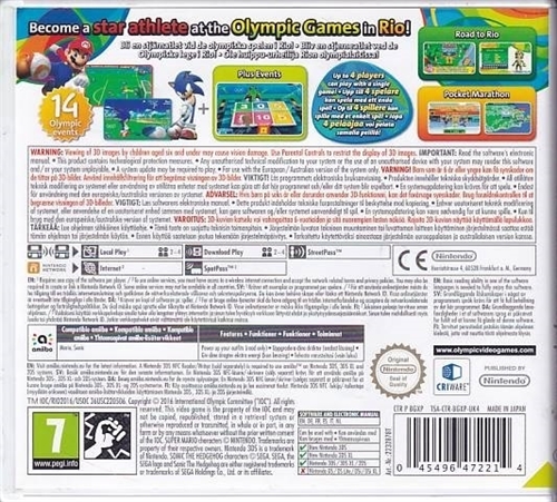 Mario and Sonic at the Rio 2016 Olympic Games - Nintendo 3DS (A Grade) (Genbrug)